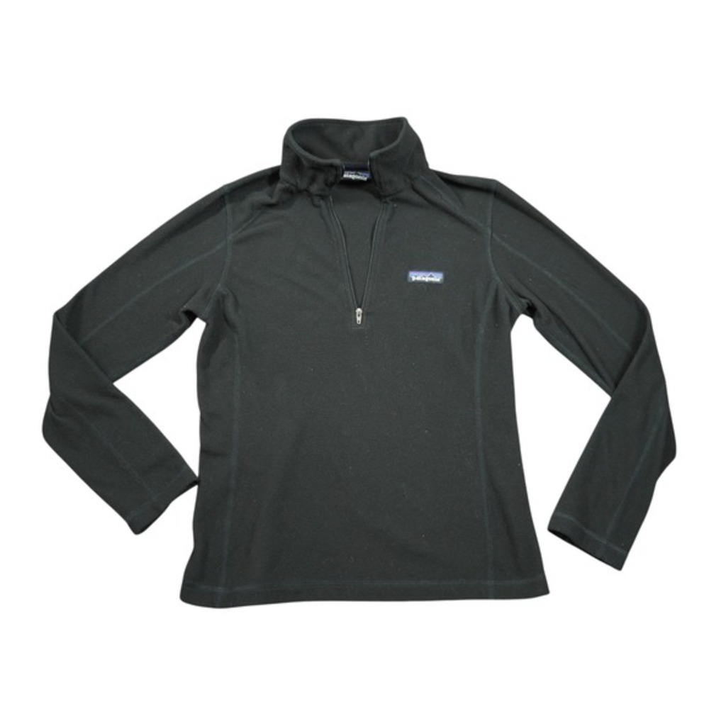 Patagonia Women's XS Black 1/4 Zip Fleece Pullover Gorpcore Hiking Camping